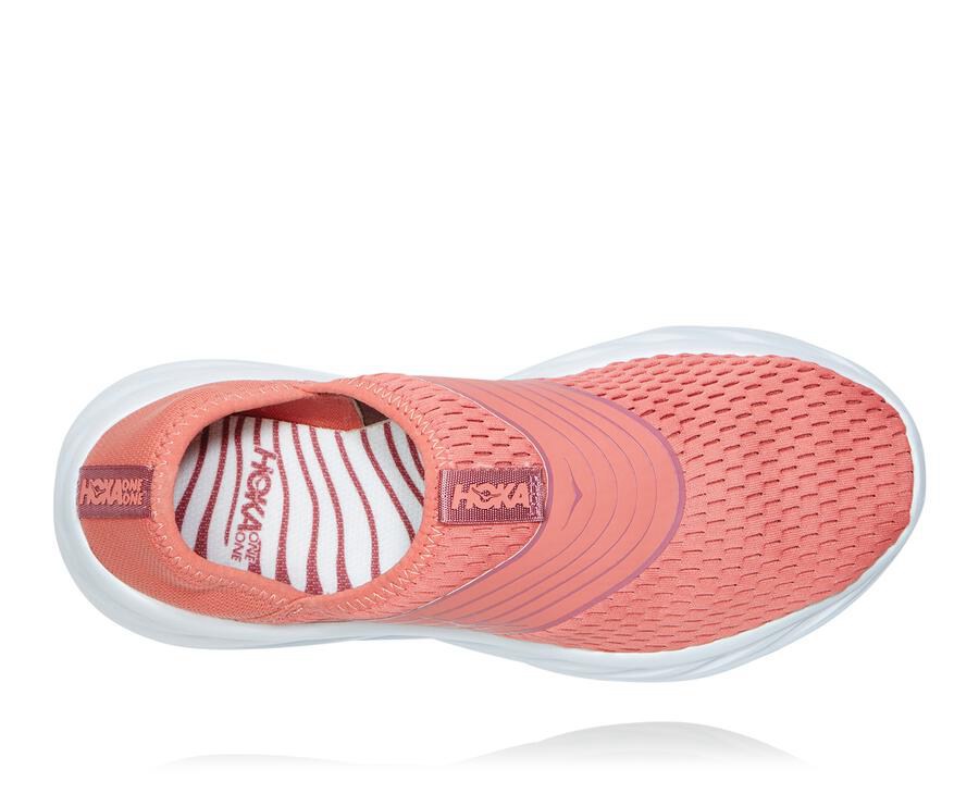 Hoka One One Ora Recovery Sandaler Dam - Orange/Vita - LYPAO-3027